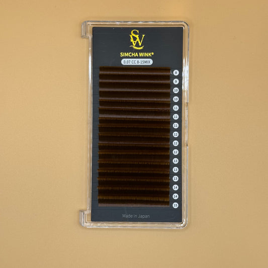 LUXE PRO - EASY FAN LASHES -  CC CURL - HONEY