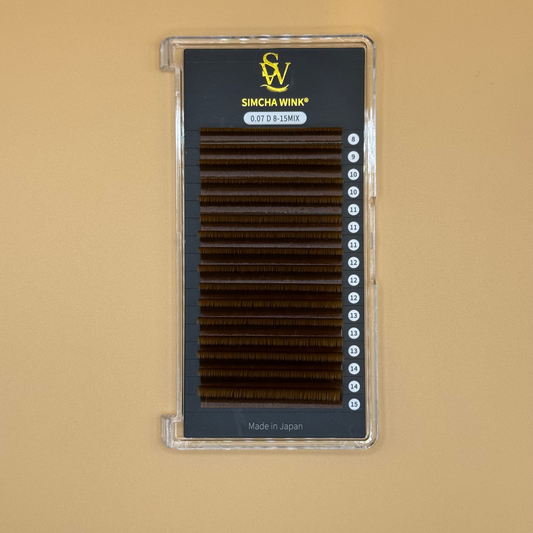LUXE PRO - EASY FAN LASHES -  D CURL - HONEY