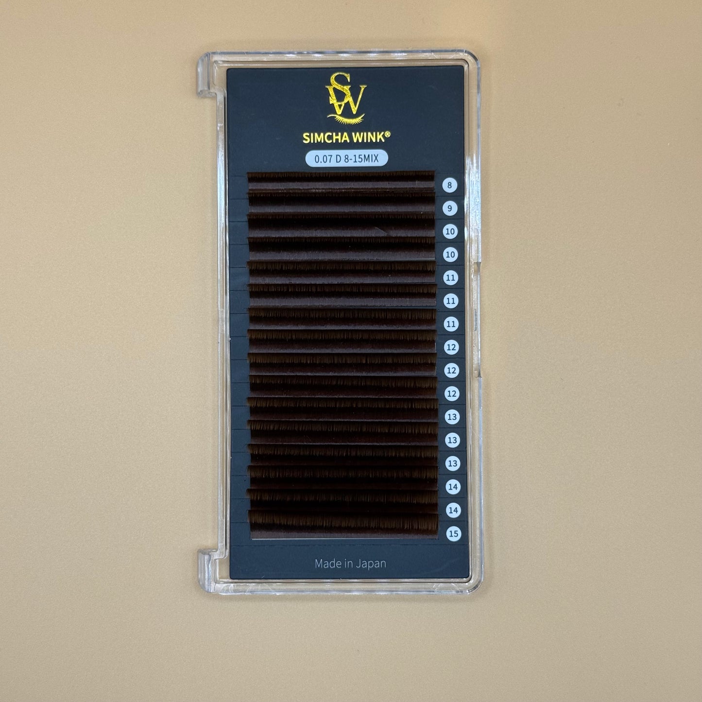 LUXE PRO - EASY FAN LASHES -  D CURL - CARAMEL