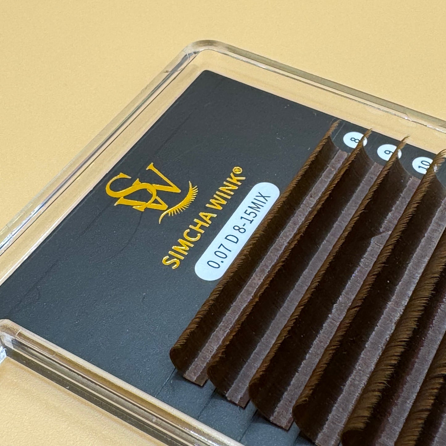 LUXE PRO - EASY FAN LASHES -  D CURL - CARAMEL