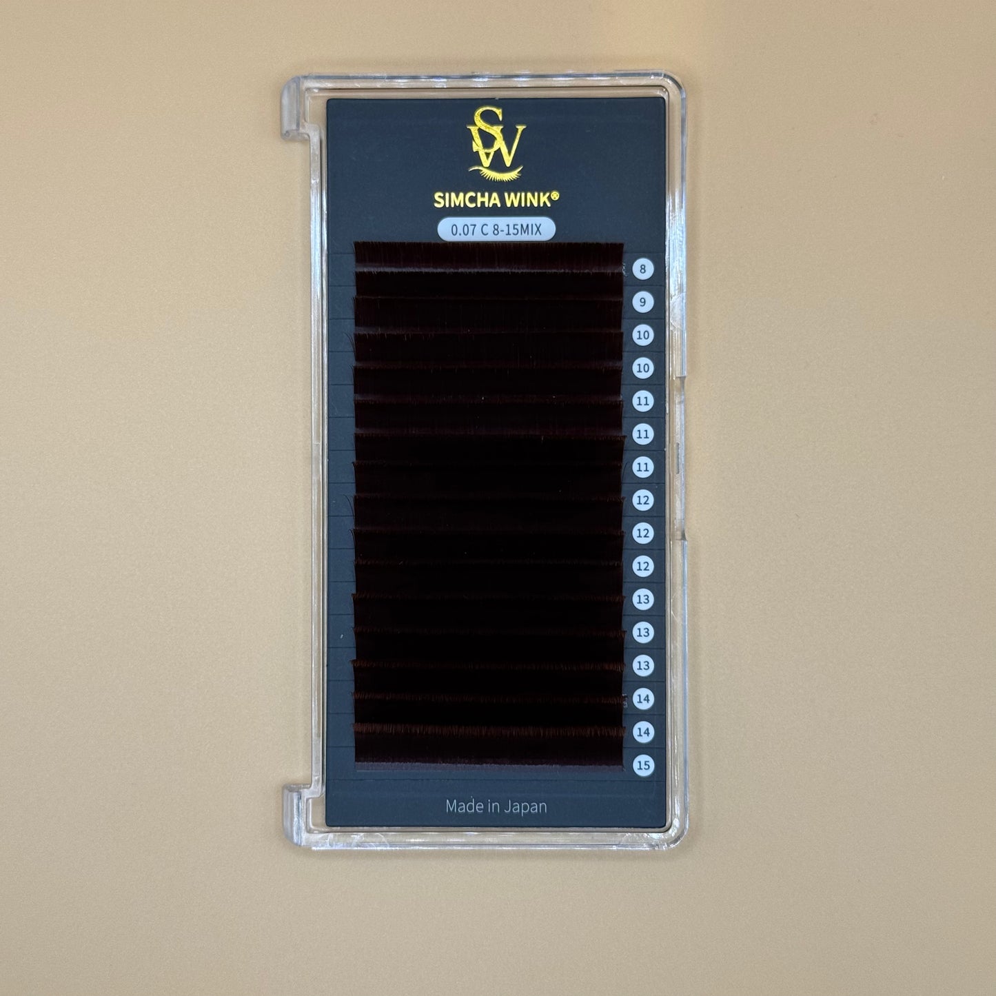 LUXE PRO - EASY FAN LASHES -  C CURL - RED OAK