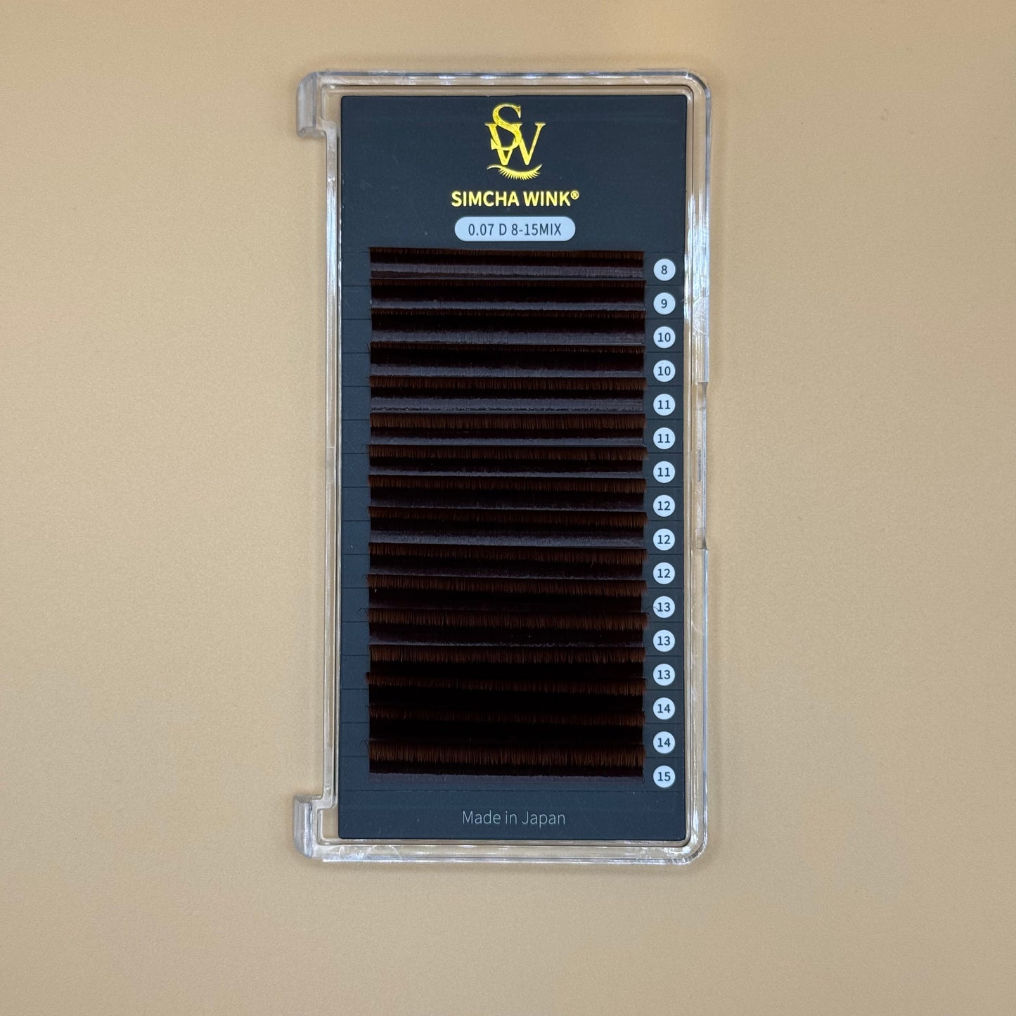 LUXE PRO - EASY FAN LASHES -  D CURL - RED OAK