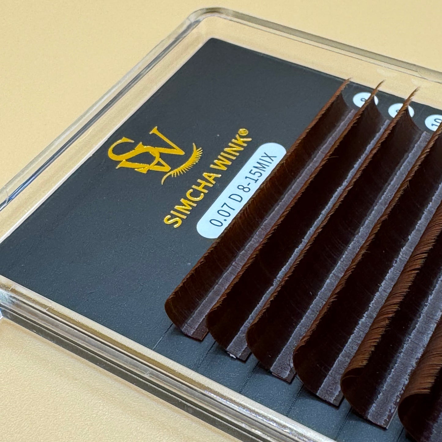LUXE PRO - EASY FAN LASHES -  D CURL - RED OAK