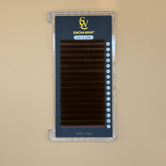 LUXE PRO - VOLUME LASHES -  C CURL - HONEY