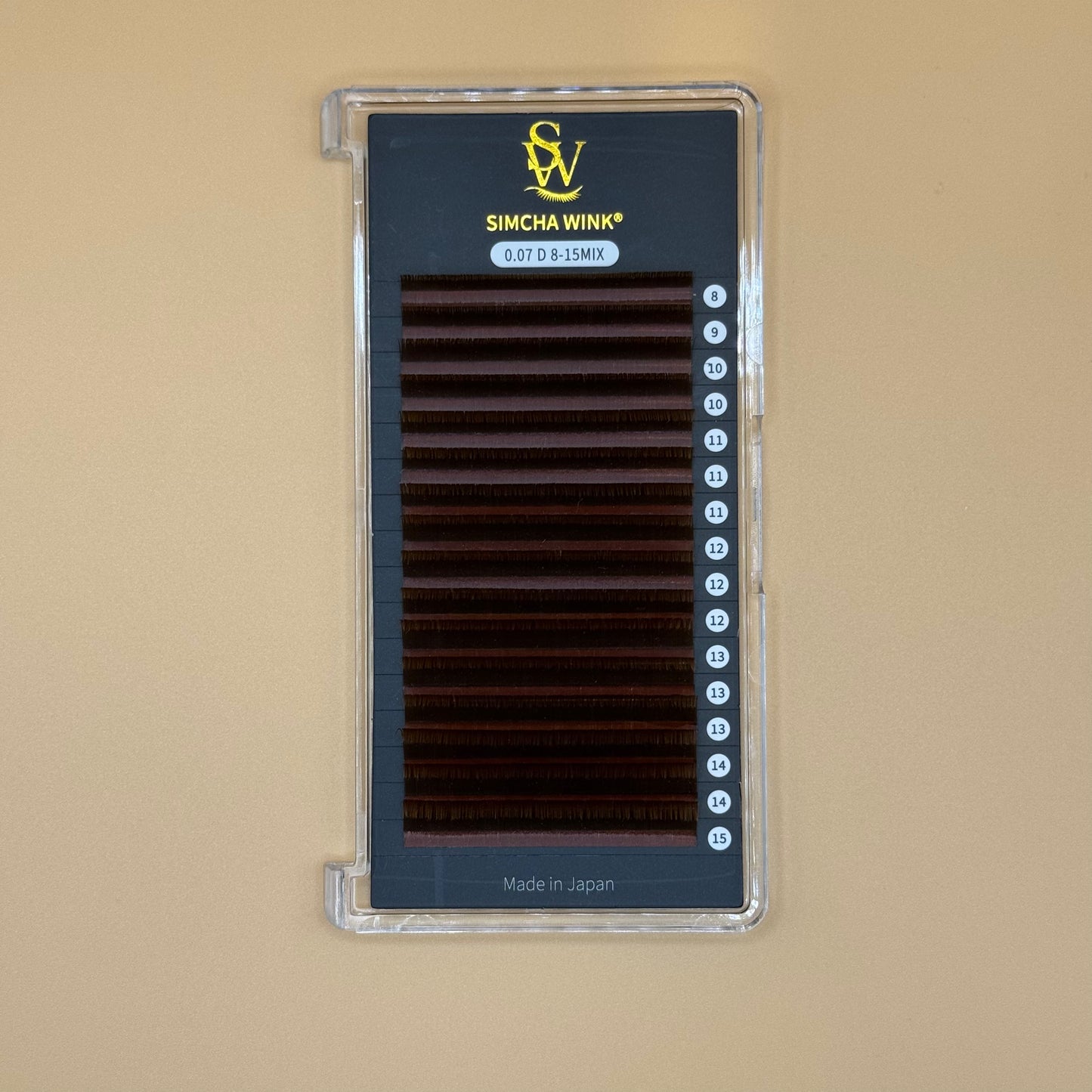LUXE PRO - VOLUME LASHES -  D CURL - CARAMEL