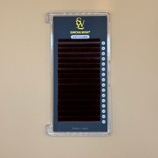 LUXE PRO - VOLUME LASHES -  C CURL - RED OAK