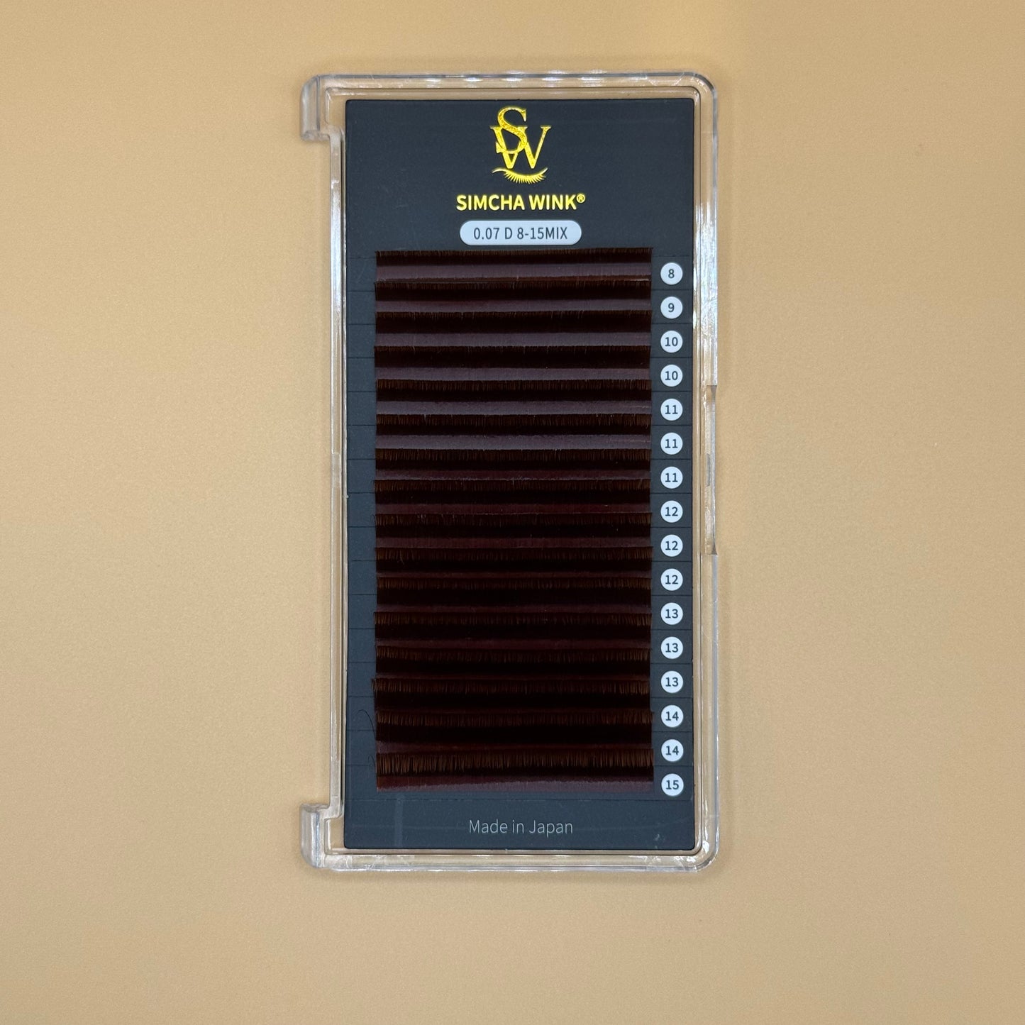 LUXE PRO - VOLUME LASHES -  D CURL - RED OAK